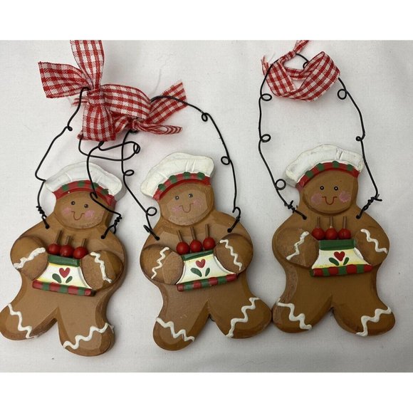 Kurt Adler Hand Painted Gingerbread Christmas Ornament Bakers Baking Lot (7) - Picture 4 of 7